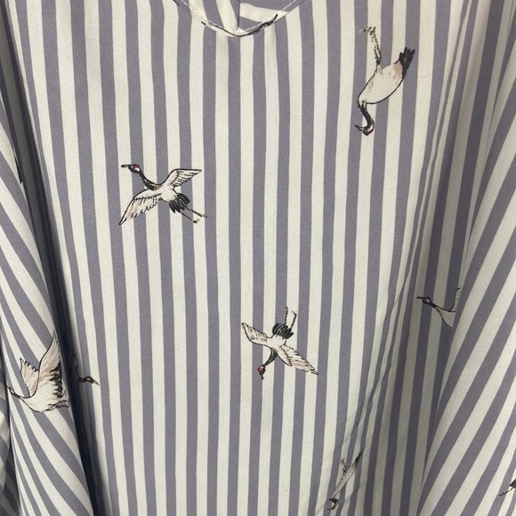 EUC Torrid Striped Crane Bird Print Camisole Top -Size 00 - Picture 3 of 8